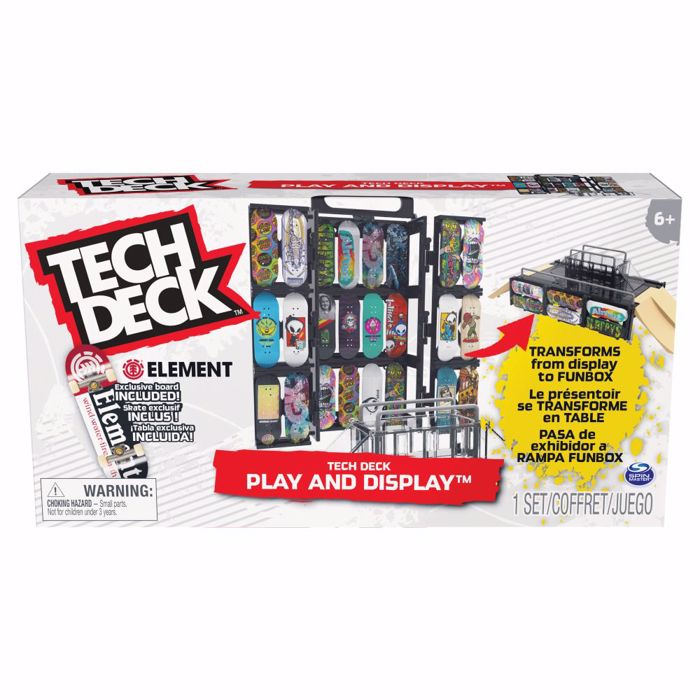 Tech Deck Play and Display Me Paketo Rampas pou Metamorfonetai, Thiki Probolis kai Metaforas kai Monadiko Sanidaki